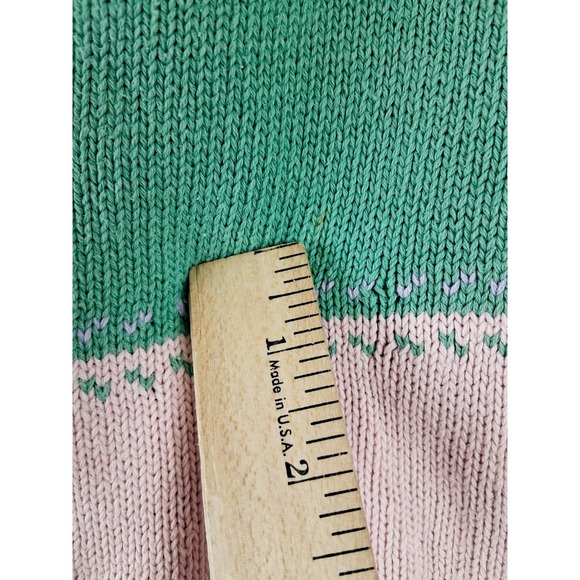Lady La Mode Vintage 80s Sweater Womens M Colorblock Pastel Springtime Easter - Picture 6 of 7